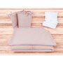 Lenjerie patut cu 5 piese, MimiNu, Pentru patut 120x60 cm, Cu volanase, Cu pilota si perna, Din bumbac certificat Oeko Tex Standard 100, Colectia Royal, Powder Pink - 2