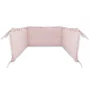 Lenjerie patut cu 5 piese, MimiNu, Pentru patut 120x60 cm, Cu volanase, Cu pilota si perna, Din bumbac certificat Oeko Tex Standard 100, Colectia Royal, Powder Pink - 4