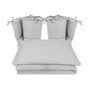 Lenjerie patut cu 6 piese, MimiNu, Pentru patut 120x60 cm,  Cu volanase, Cu pilota si perna, Cu doua aparatori laterale, Din bumbac certificat Oeko Tex Standard 100, Colectia Royal, Grey - 3