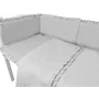 Lenjerie patut cu 6 piese, MimiNu, Pentru patut 120x60 cm,  Cu volanase, Cu pilota si perna, Cu doua aparatori laterale, Din bumbac certificat Oeko Tex Standard 100, Colectia Royal, Grey - 3