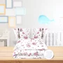 Lenjerie patut cu 6 piese, MimiNu, Pentru patut 120x60 cm, Cu pilota si perna, Cu doua aparatori laterale, Din bumbac certificat Oeko Tex Standard 100, Design, Pink Ballerina - 2