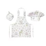 Set Micutul bucatar, MimiNu, Cu sort, o boneta si accesoriu pentru vase calde, Din bumbac certificat Oeko Tex Standard 100, Sweet Deer Pink