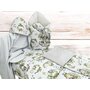 Set pentru bebelusi cu 6+1 piese, MimiNu, Cu paturica de infasat, Prosop, Paturica, Cearceaf 120x60 cm, Fata de perna, Husa pilota, Jucarie textila senzoriala, Din bumbac certificat Oeko Tex Standard 100, 135x100 cm, Design, Detective Natural - 2