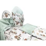 Set pentru bebelusi cu 6+1 piese, MimiNu, Cu paturica de infasat, Prosop, Paturica, Cearceaf 120x60 cm, Fata de perna, Husa pilota, Jucarie textila senzoriala, Din bumbac certificat Oeko Tex Standard 100, 135x100 cm, Design, Pirates Natural - 1