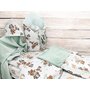 Set pentru bebelusi cu 6+1 piese, MimiNu, Cu paturica de infasat, Prosop, Paturica, Cearceaf 120x60 cm, Fata de perna, Husa pilota, Jucarie textila senzoriala, Din bumbac certificat Oeko Tex Standard 100, 135x100 cm, Design, Pirates Natural - 2