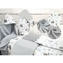 Set pentru bebelusi cu 6+1 piese, MimiNu, Cu paturica de infasat, Prosop, Paturica, Cearceaf 120x60 cm, Fata de perna, Husa pilota, Jucarie textila senzoriala, Din bumbac certificat Oeko Tex Standard 100, 135x100 cm, Forest Friends Mint - 2