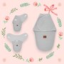 Sistem de infasare, MimiNu, Pentru bebe, 0 - 3 luni, Din tesatura thermofrotte, Grey - 2