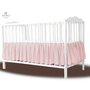 MimiNu - Volanas pentru saltea de patut 120x60 cm, Din bumbac certificat Oeko Tex Standard 100, Colectia Royal, Powder Pink - 1