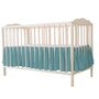 Volanas pentru saltea de patut, MimiNu 120x60 cm, Din bumbac certificat Oeko Tex Standard 100, Colectia Royal, Nepal Green - 1