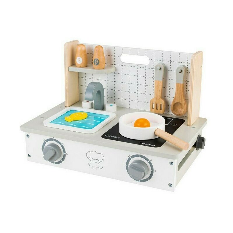Ecotoys - bucatarie mini tl10159 cu accesorii din lemn