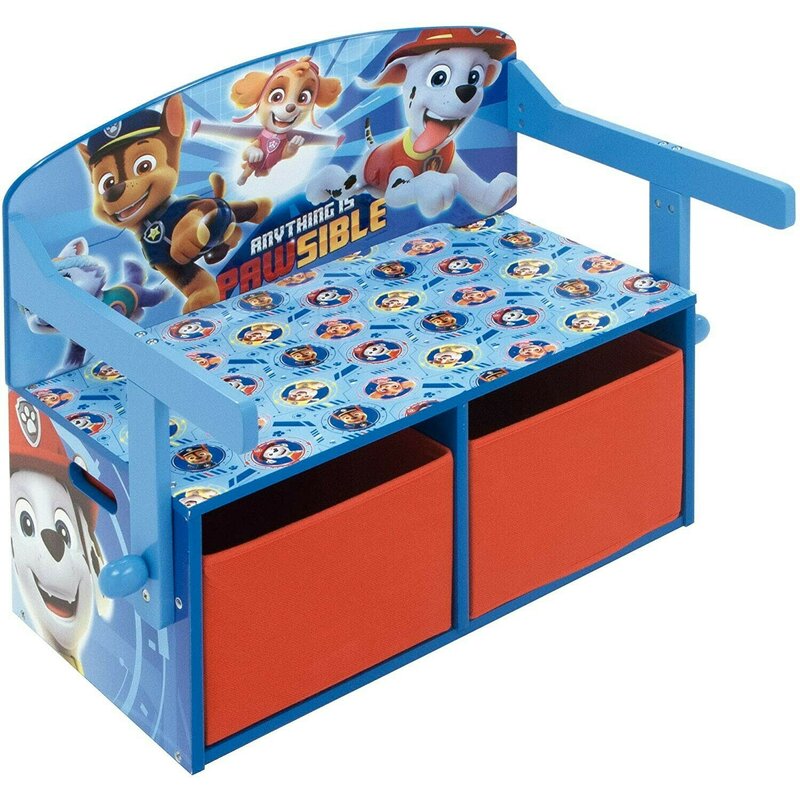 Arditex - Mobilier depozitare jucarii 2 in 1 Paw Patrol, 70x60 cm