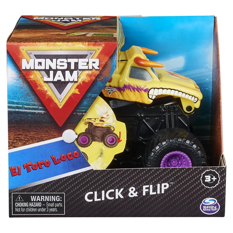 Spin master - monster jam el toro loco seria click flip scara 1 la 43
