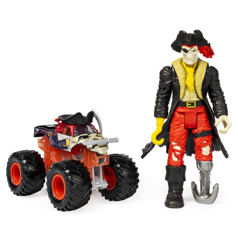 Spin master - masina blestemul piratilor , monster jam , cu capitanul negru