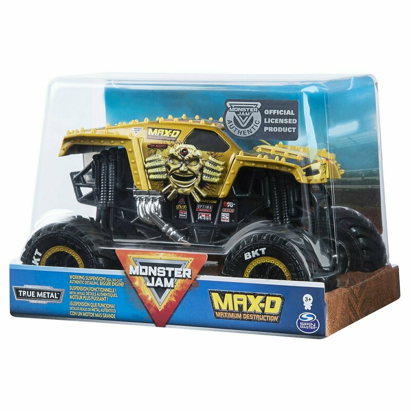 Spin master - macheta maximum destruction max-d , monster jam , metalica, scara 1:24