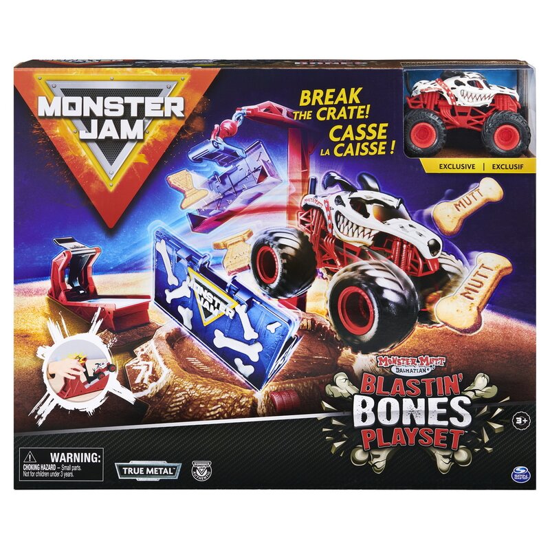 Spin master - monster jam set cascadorii blastin' bones