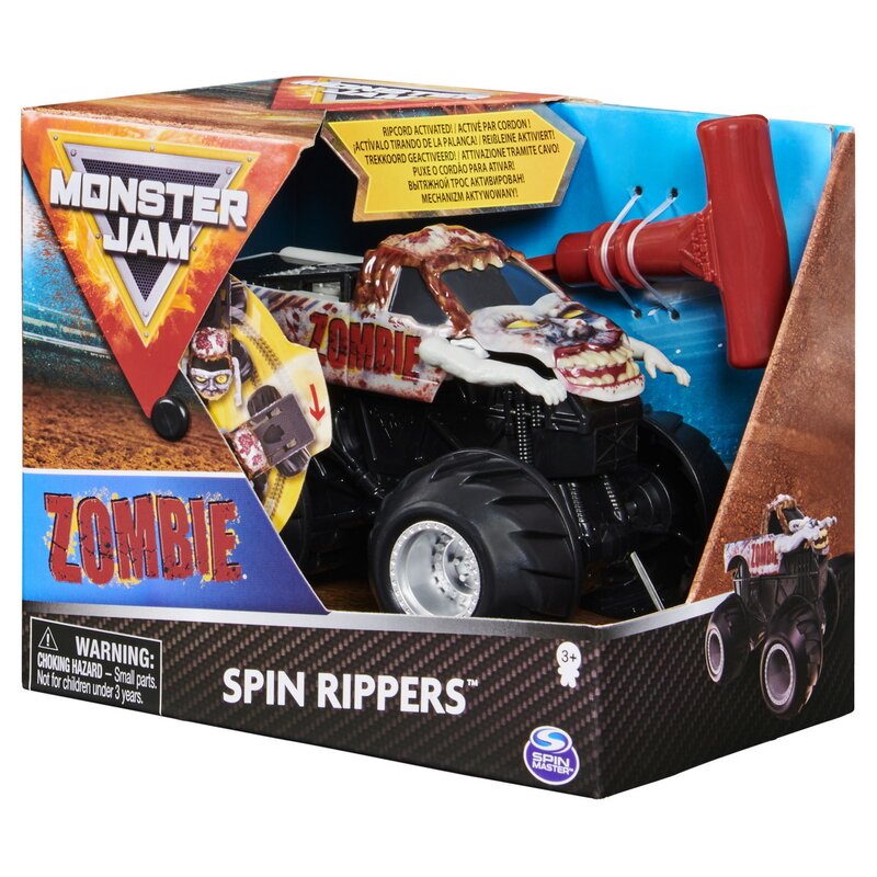 Spin master - masinuta zombie , monster jam , seria spin rippers, scara 1:43
