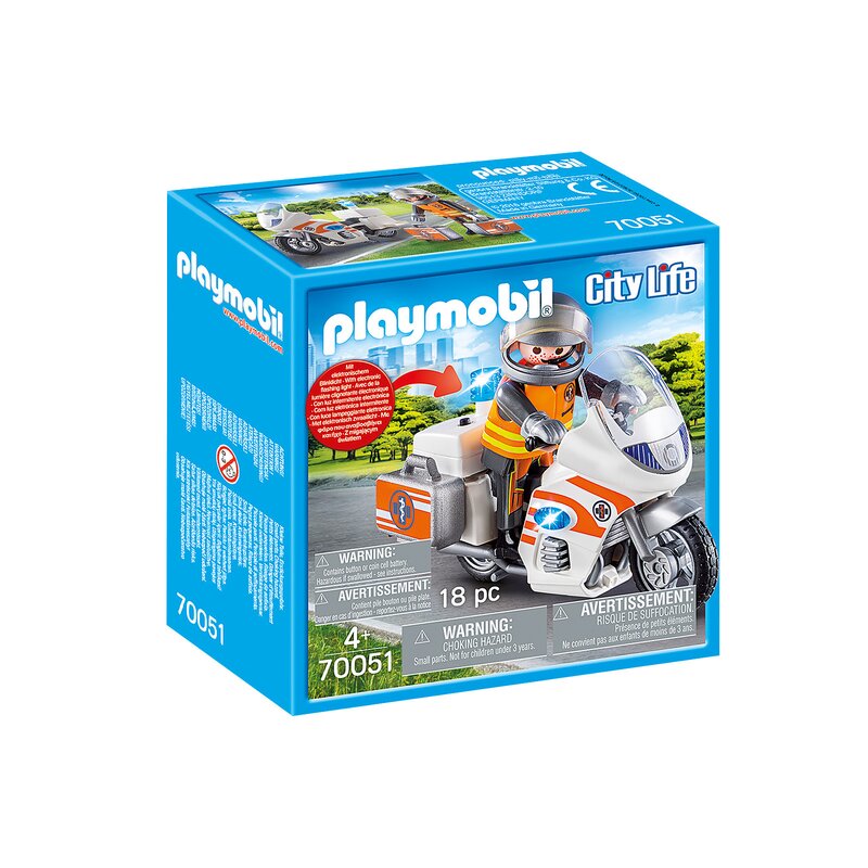 Playmobil - motocicleta de urgenta cu lumini
