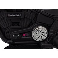 motocicleta electrica chopper faster ahl008, roti si scaun din plastic, 78x30x55 cm, putere 20w - alb