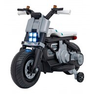 motocicleta electrica future qls-805, roti din plastic + 2 roti ajutatoare, 88x46x56 cm, putere 25w - alb