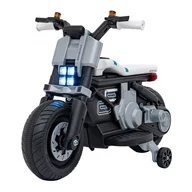 motocicleta electrica future qls-805, roti din plastic + 2 roti ajutatoare, 88x46x56 cm, putere 25w - alb