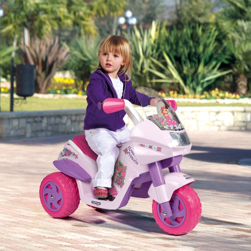 Peg Perego Motocicleta Electrica Flower Princess 6V RozViolet