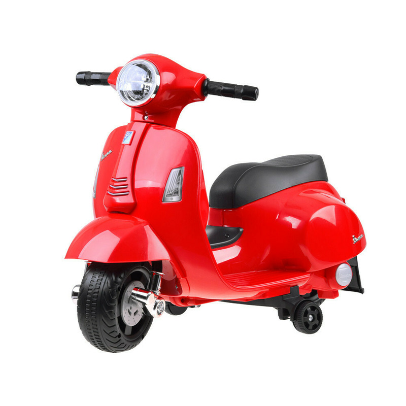 Motocicleta electrica pentru copii, mini vespa gts300, baterie 4mah, rosu