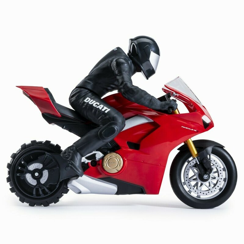 Spin master - motocicleta rc ducati upriser , pe o roata in viteza, multicolor