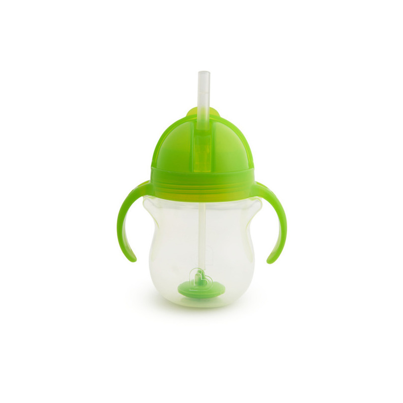 Munchkin cana any angle, click lock, cu pai flexibil si manere, 207ml, 6l+ green