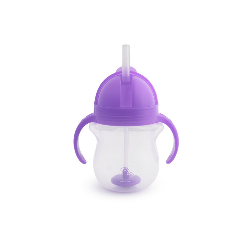 Munchkin cana any angle, click lock, cu pai flexibil si manere, 207ml, 6l+ purple