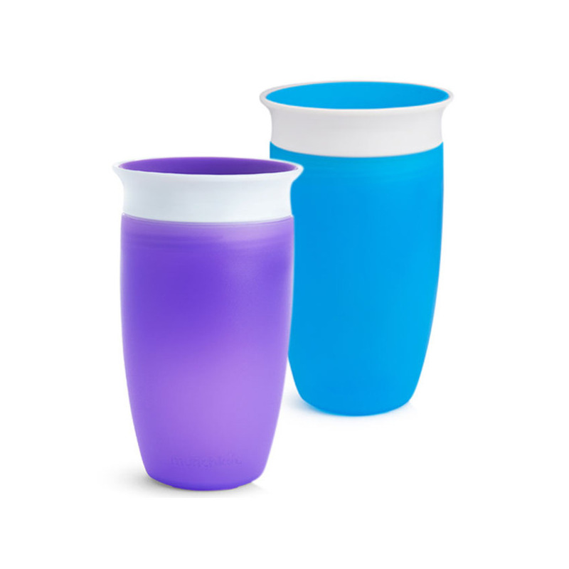 Munchkin cana miracle 360, 296ml, set 2 buc., 12l+ blue/purple