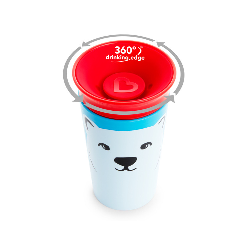 Munchkin cana miracle 360, wildlove, 266ml, 12l+ polar bear
