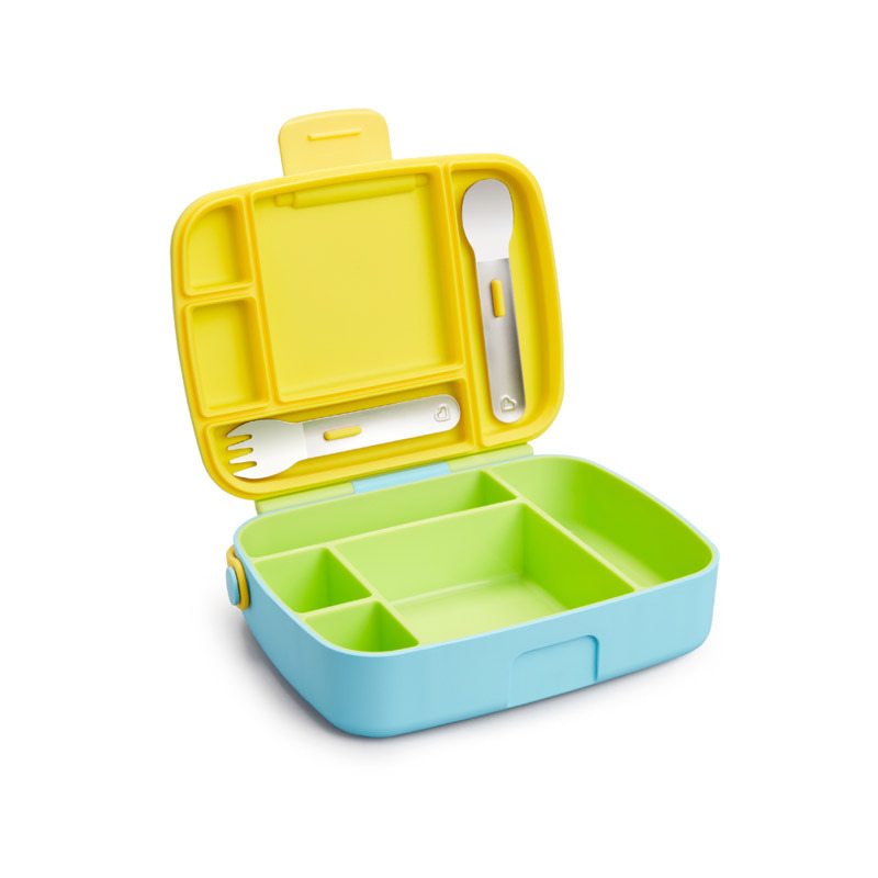 Munchkin Cutie Bento Lunch, Cu Ustensile Din Inox, 18L+ GREEN