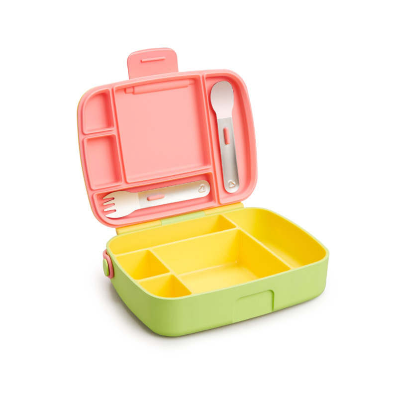 Munchkin Cutie Bento Lunch, Cu Ustensile Din Inox, 18L+ YELLOW