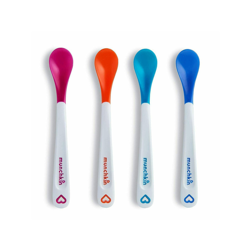 Munchkin white hot lingurite pentru bebelusi, cu senzor de temperatura, set 4 buc., 4l+
