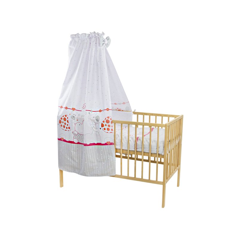 Mykids lenjerie mykids my zoo rosu 5 piese 120x60 cm