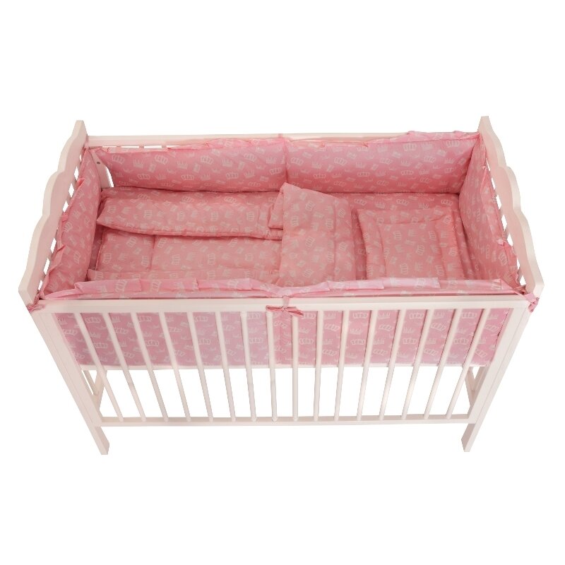 Mykids - lenjerie crowns 4+1 piese 120x60, pink