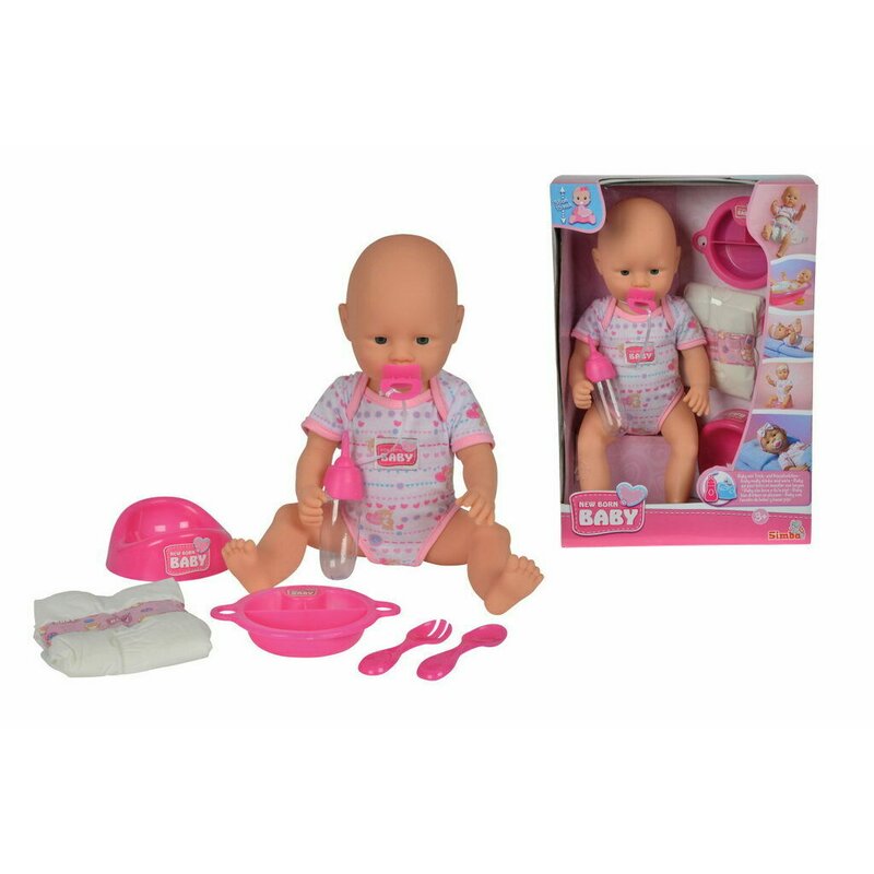 Simba - papusa bebelus , new born baby , cu accesorii, cu functii