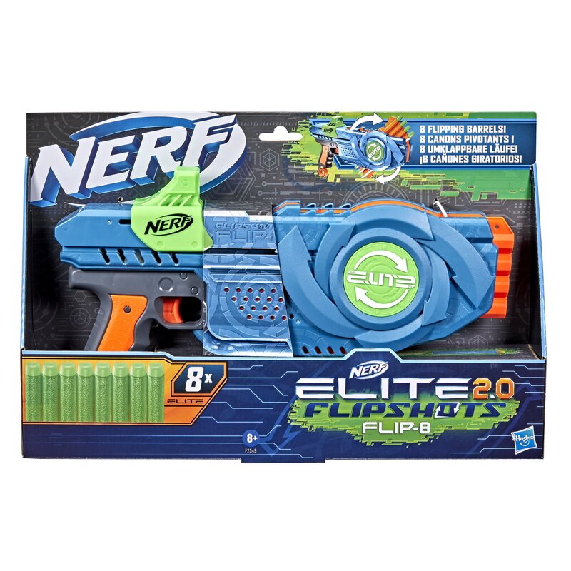 Hasbro - nerf blaster elite 2.0 flip 8 proiectile