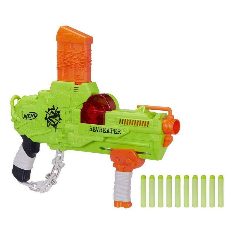 Hasbro - Arma de jucarie Blaster Nerf Zombie Revreaper, Multicolor