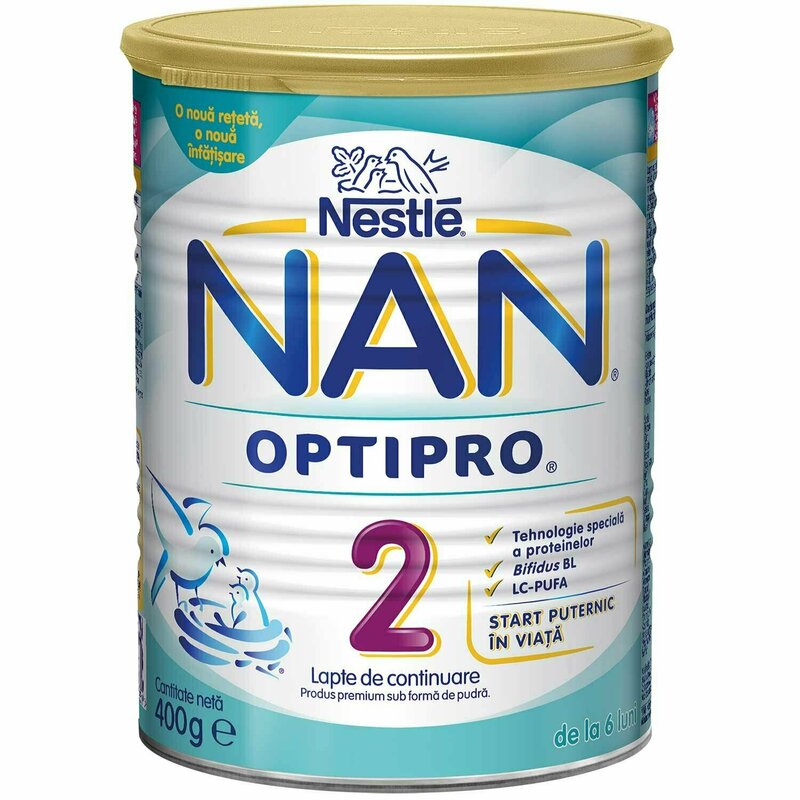 Nestle - Lapte praf Nan Optipro 2, 400g