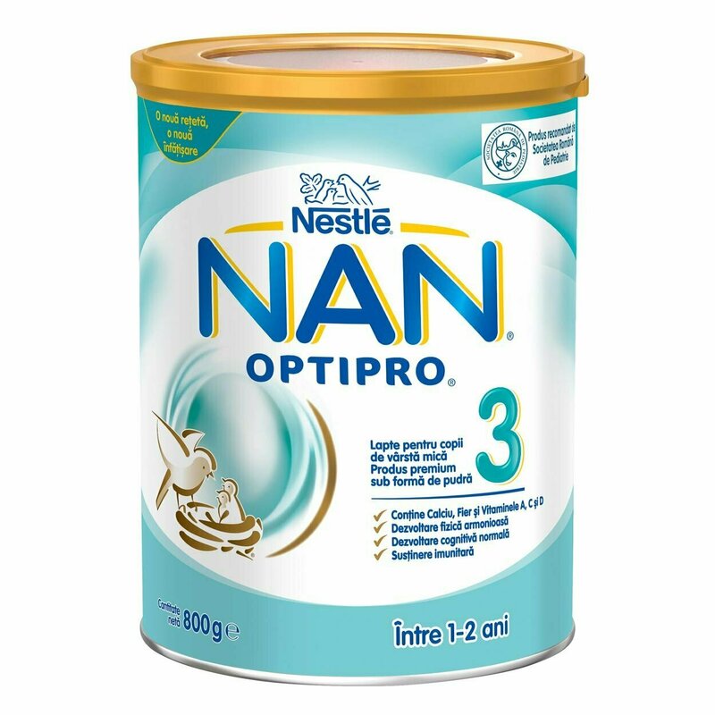Nestle - Lapte praf Nan Optipro 3, 800g
