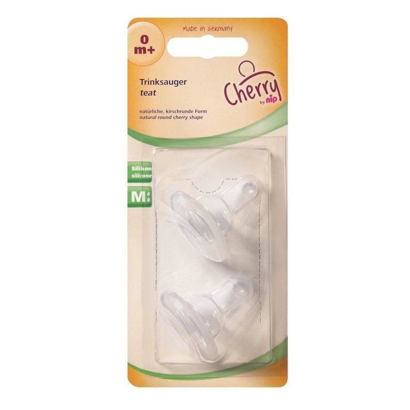Nip - tetine silicon cherry, pentru lapte, marime universala