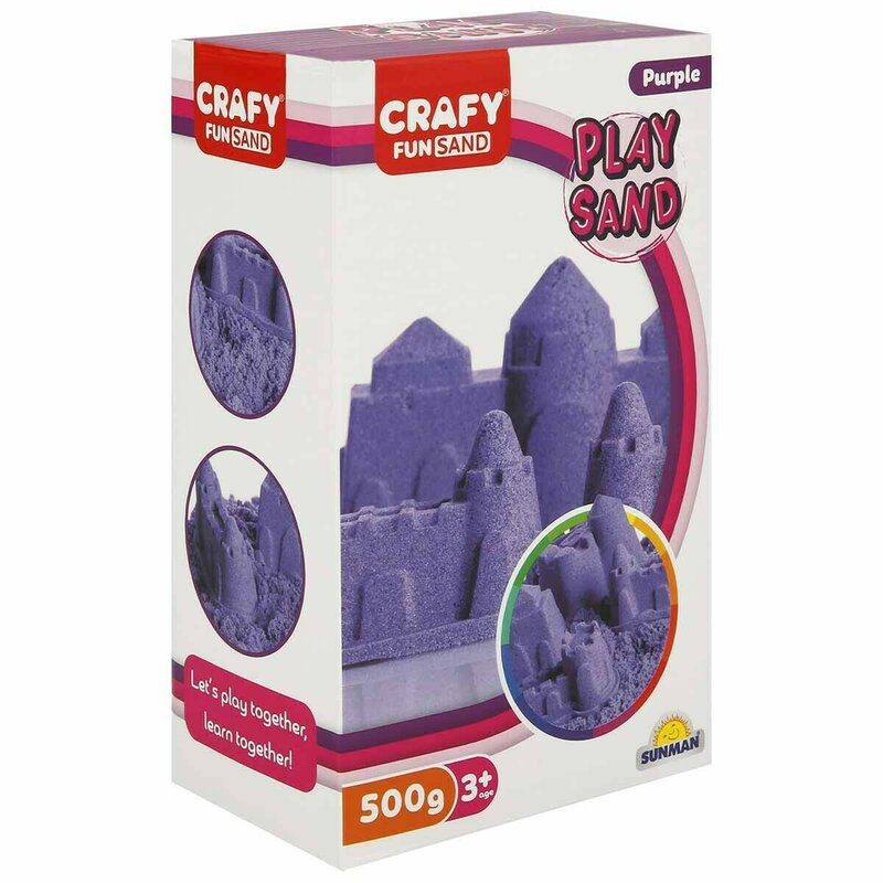 Crafy - nisip kinetic 500 gr fun sand, violet