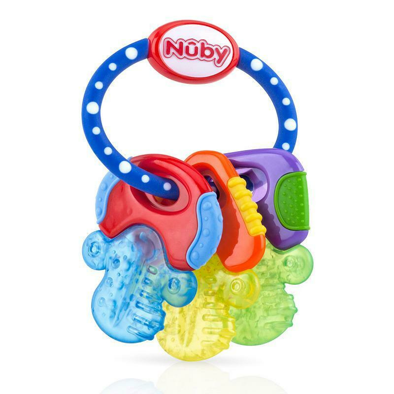 Nuby - Jucarie pentru dentitie, Cu gel de racire, Fara BPA, 3+ luni, Multicolor