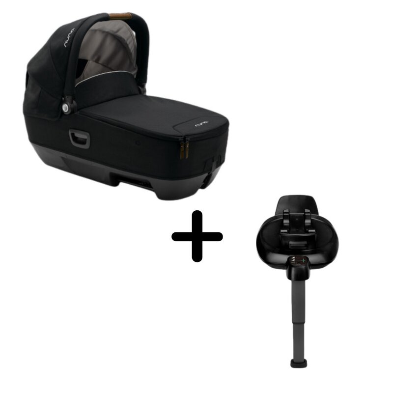 Nuna - landou cari next caviar , protectie laterala, rotire 360 grade, cu baza isofix base mext i-size