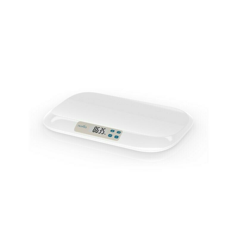Nuvita - cantar electronic cu taliometru, de la nastere, cu precizie de masurare acurata, ecran lcd, pana la 18 kg, alb