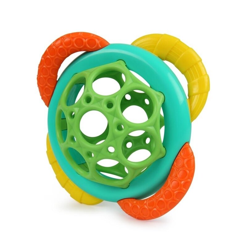Oball - jucarie pentru dentitie grasp&teethe, cu multiple texturi, multicolor