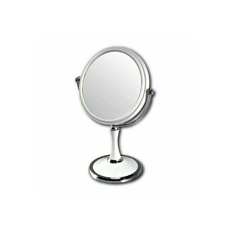 Oglinda de machiaj cu lupa, fashion design, top choice, finisaj alb, 15cm