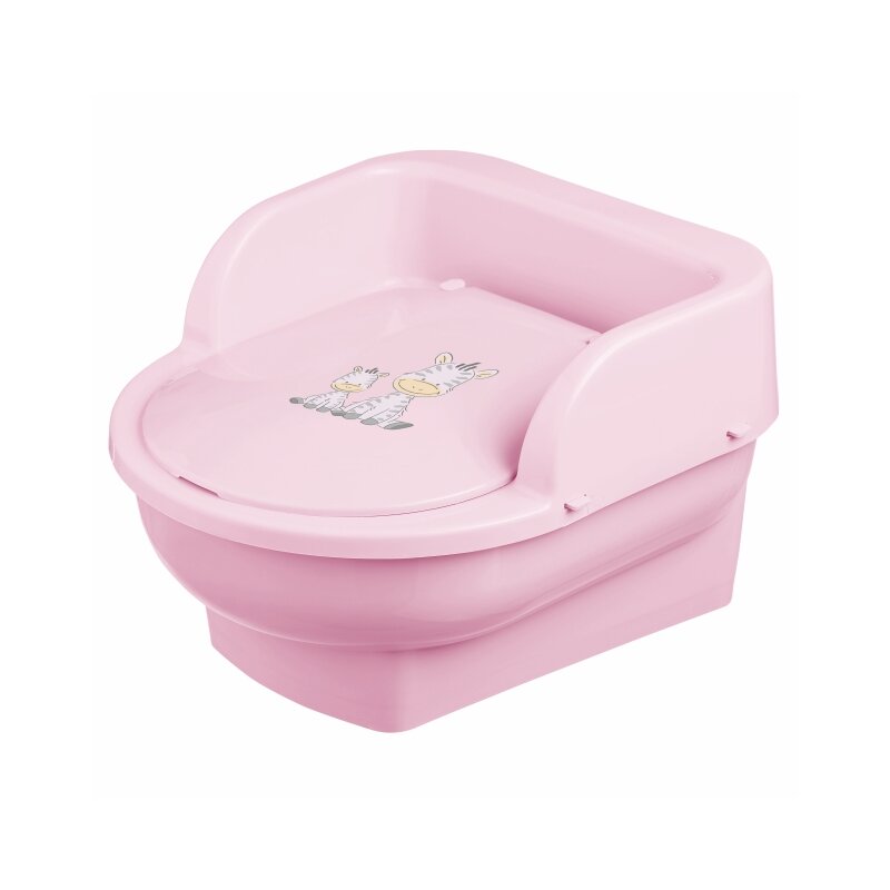 Maltex baby - olita copii, mini toaleta, recipient detasabil, zebra light pink,