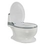 Olita educativa, Bebe Stars, Trainer, Minitoaleta, Cu spatiu pentru hartie/servetele, Cu sunet realist de tras apa, Pana la 25 kg, Conform cu EN71, 3 ani+, Grey - 2